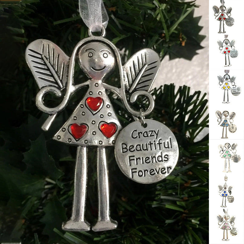 Gekke mooie vrienden voor altijd- Kerstcadeau met engelornament