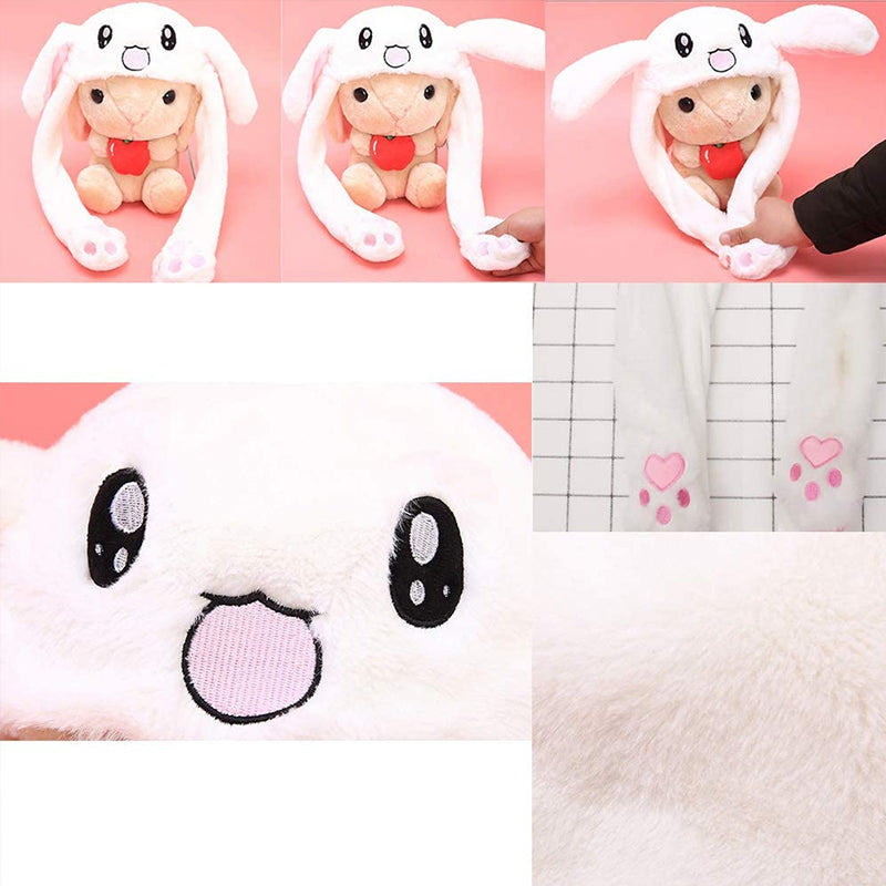 Schattige pluche oor springende konijnenhoed