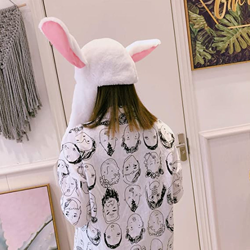 Schattige pluche oor springende konijnenhoed