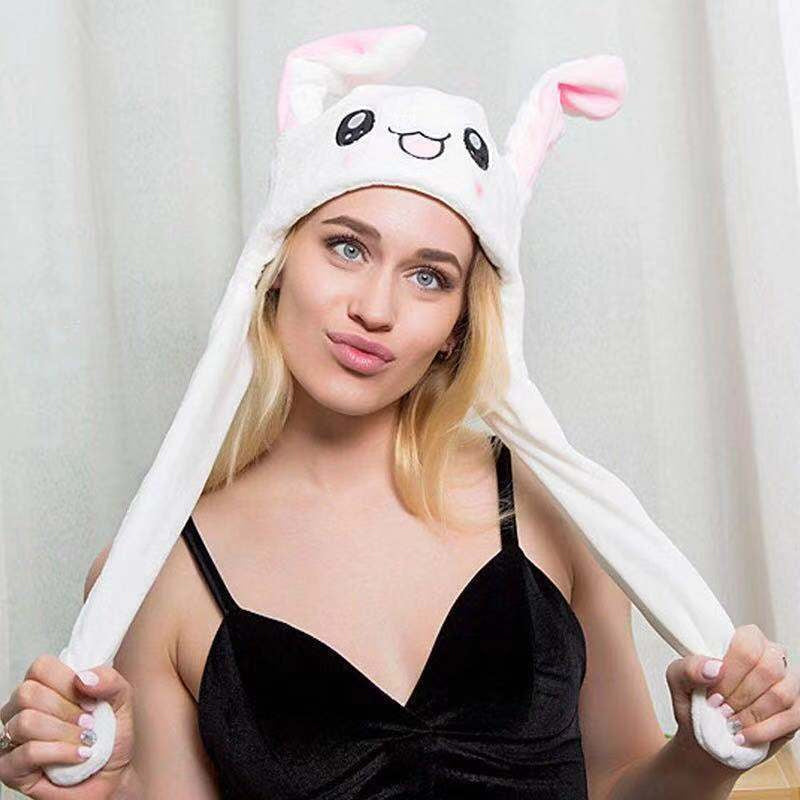 Schattige pluche oor springende konijnenhoed