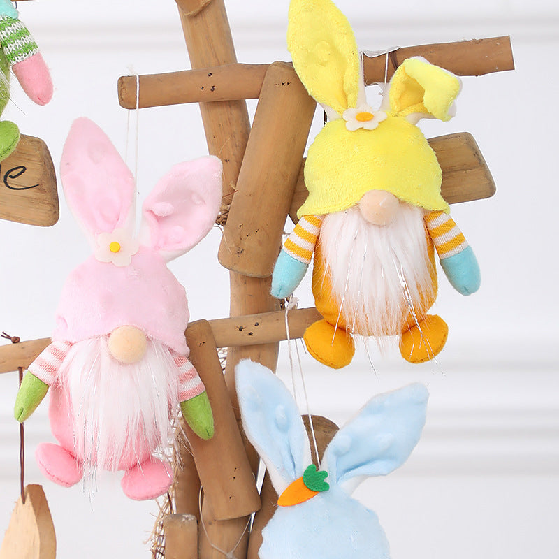 Handgemaakte paashaas pop ornament