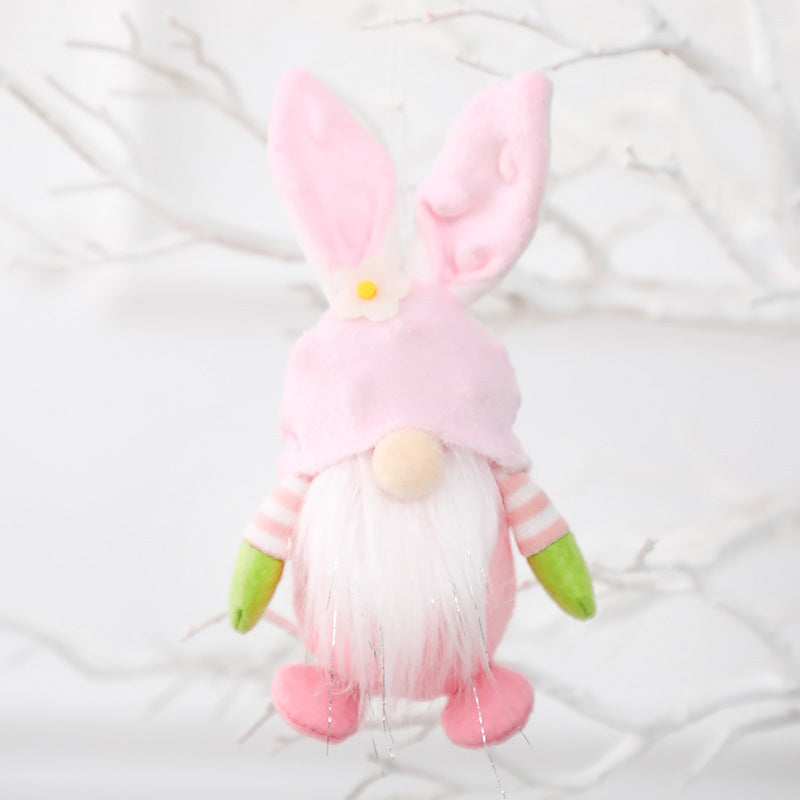 Handgemaakte paashaas pop ornament