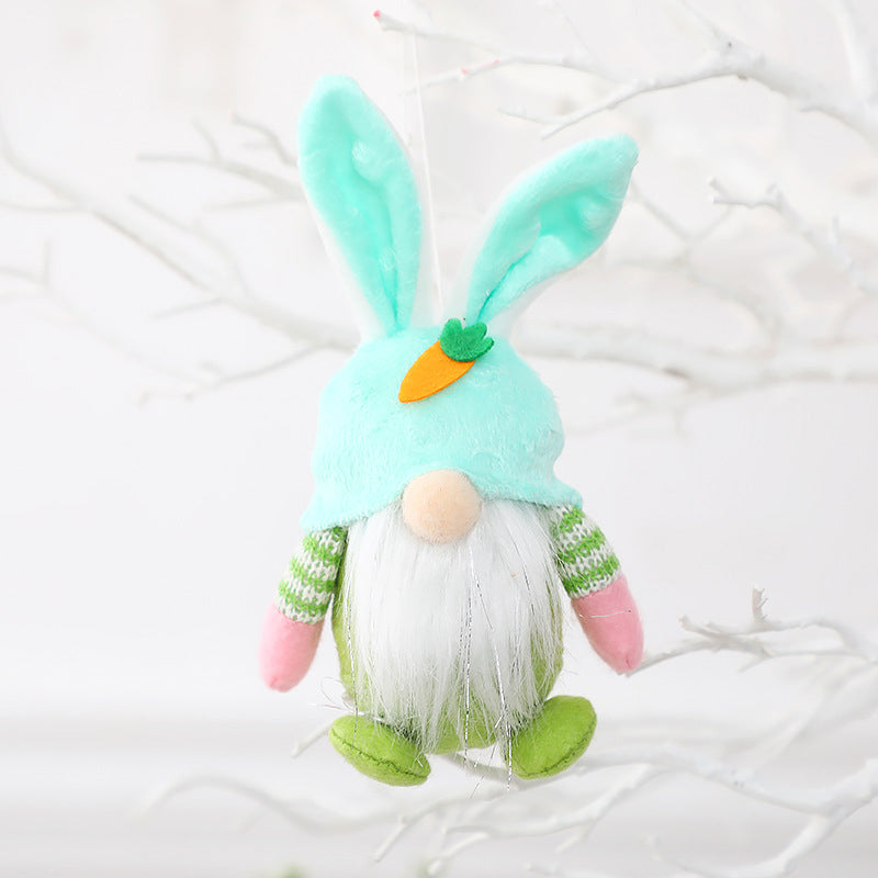 Handgemaakte paashaas pop ornament