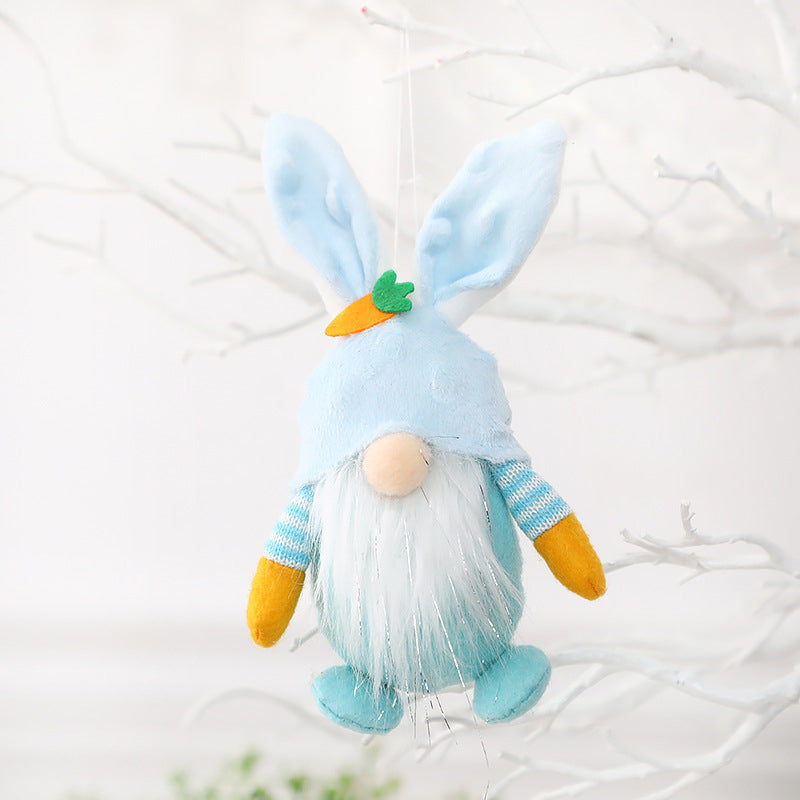 Handgemaakte paashaas pop ornament