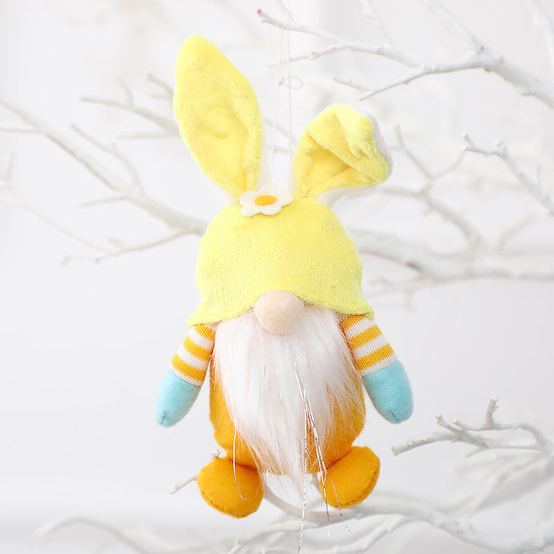 Handgemaakte paashaas pop ornament