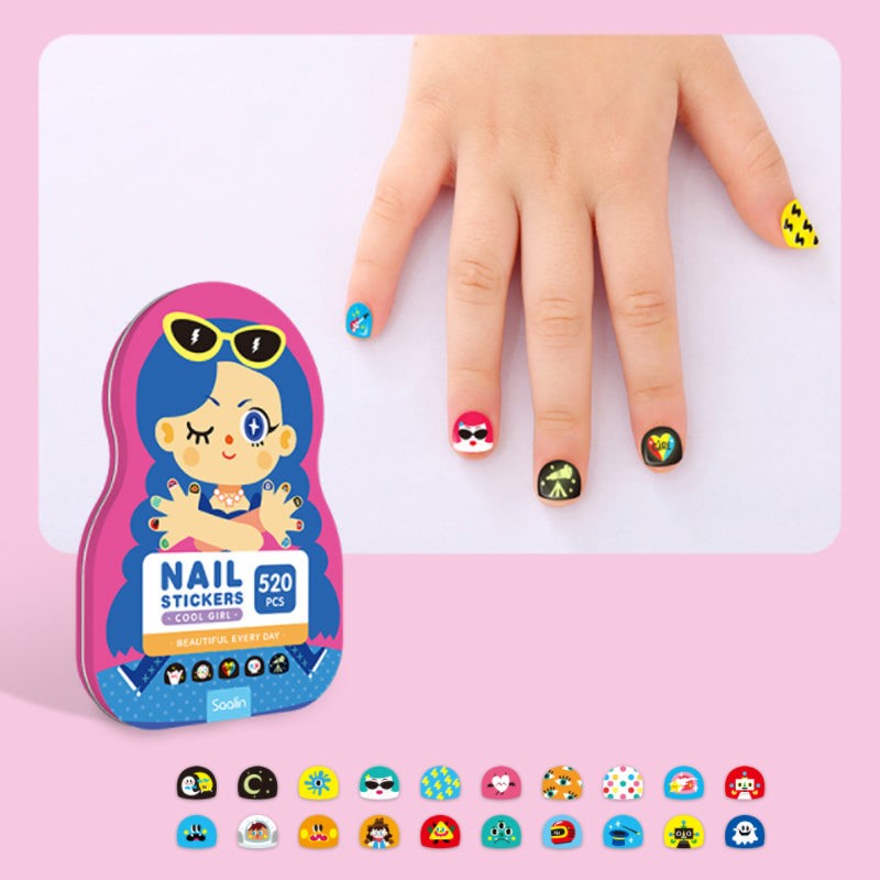 DIY Nagelstickers Set voor kinderen (520 stuks)