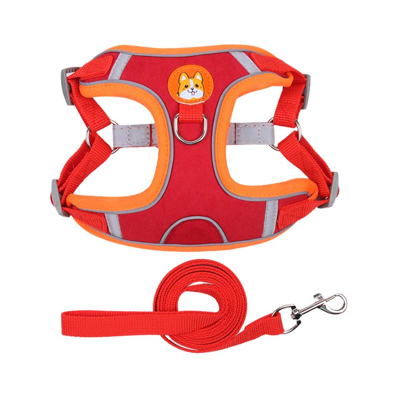Reflecterende huisdierharnas en riemset