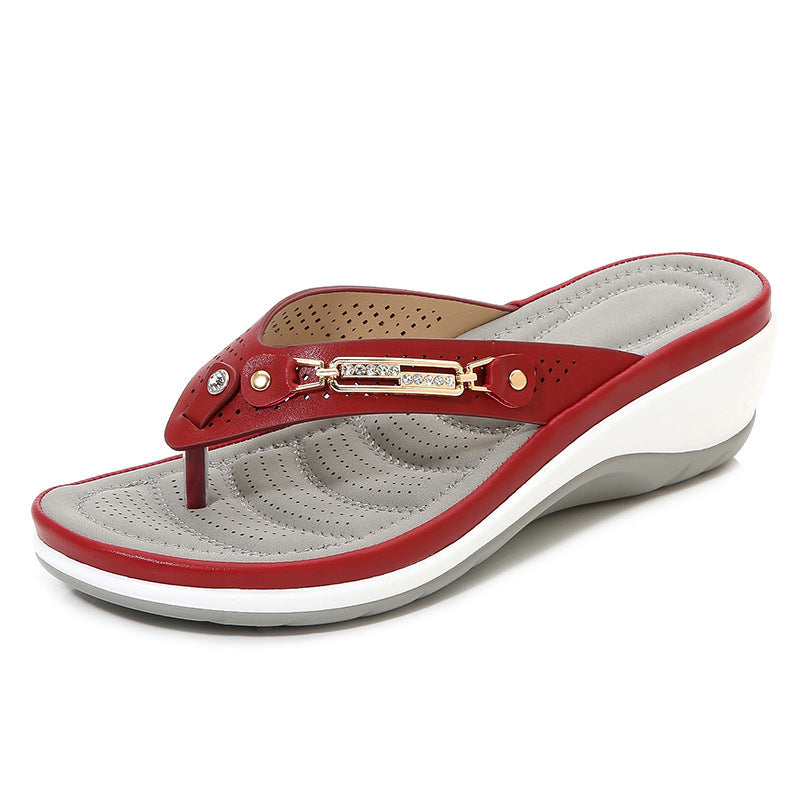 Sandalen met metalen gesp