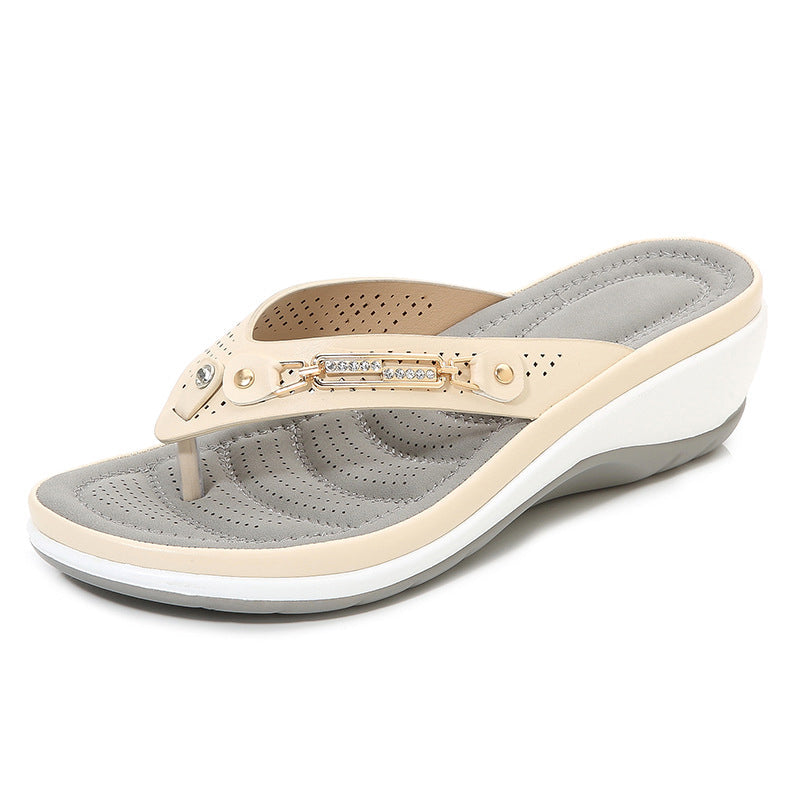 Sandalen met metalen gesp