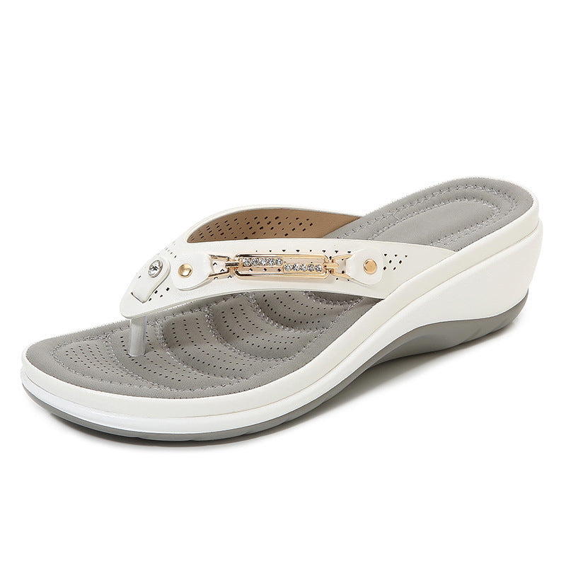 Sandalen met metalen gesp