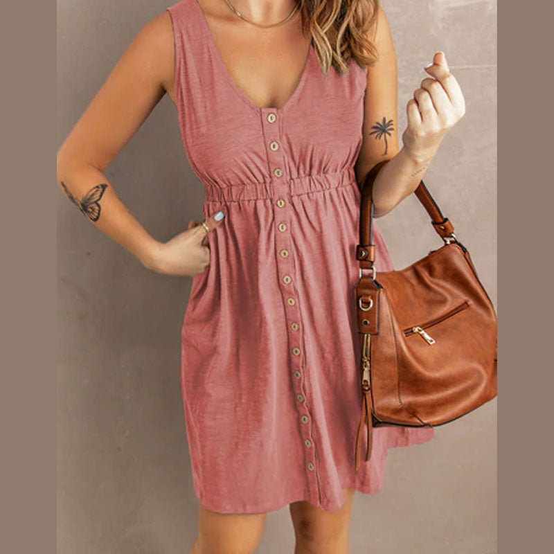 Elfootd mouwloze mini-jurk