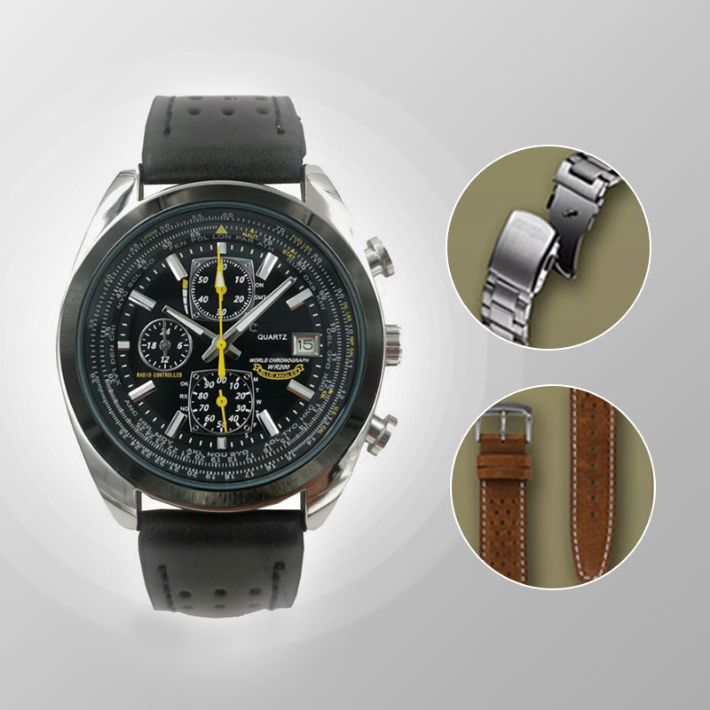 Producten Multifunctioneel quartz herenhorloge met meerdere knoppen