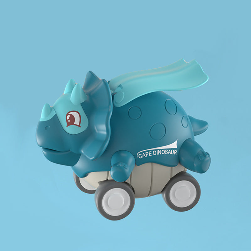 Door een pers aangedreven speelgoeddinosaurusauto