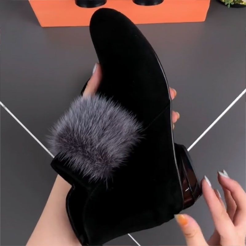 Warme antislip enkellaarzen voor dames