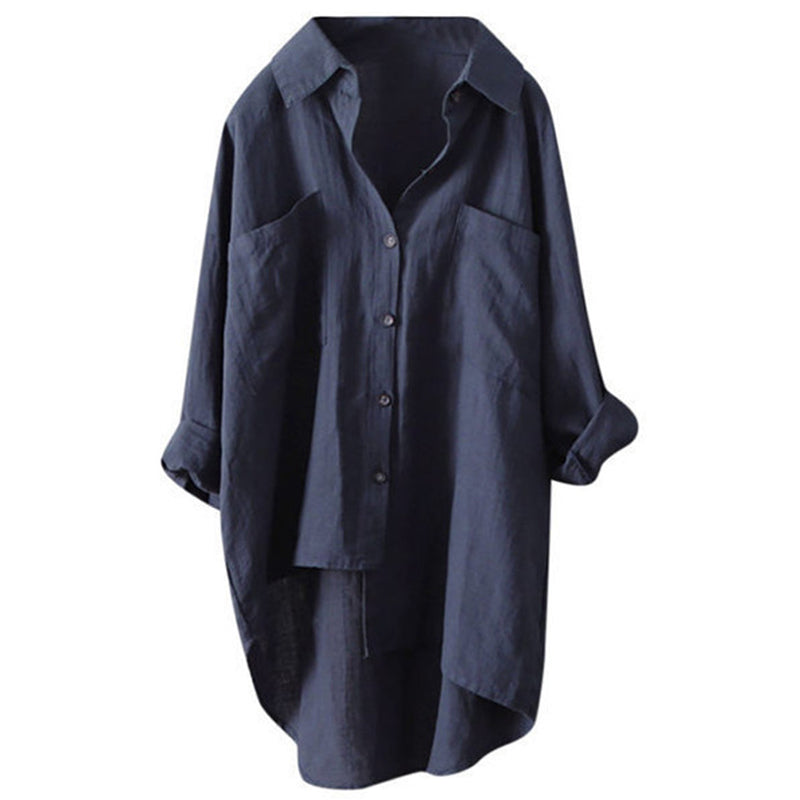 Effen kleur overhemd katoen linnen vest