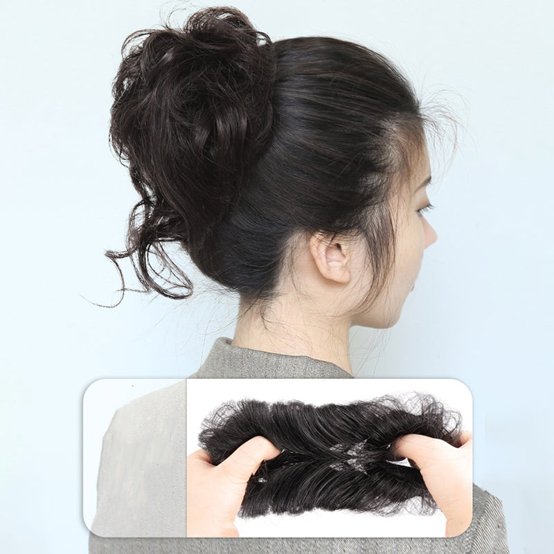 Rommelige knot haarstukjes