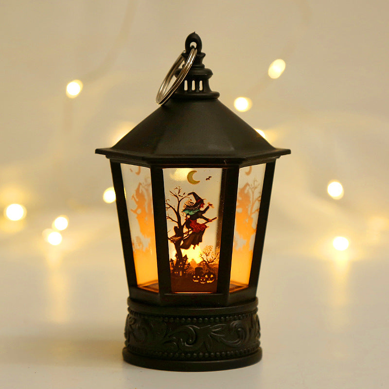 Christmas Ornament Chandelier LED Candle Pumpkin Lantern