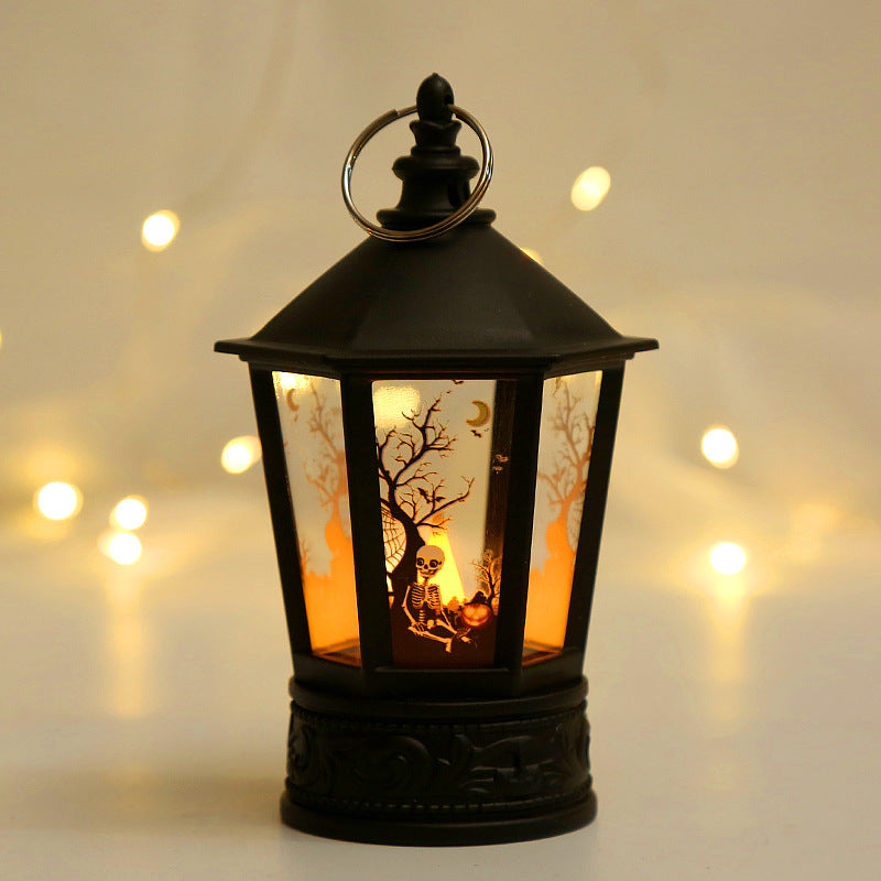 Christmas Ornament Chandelier LED Candle Pumpkin Lantern
