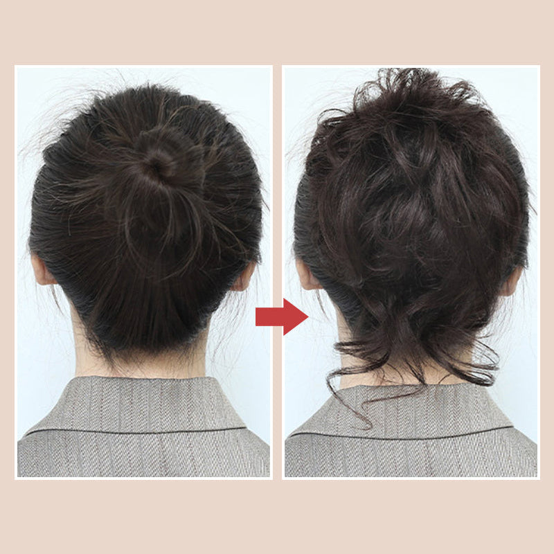 Rommelige knot haarstukjes