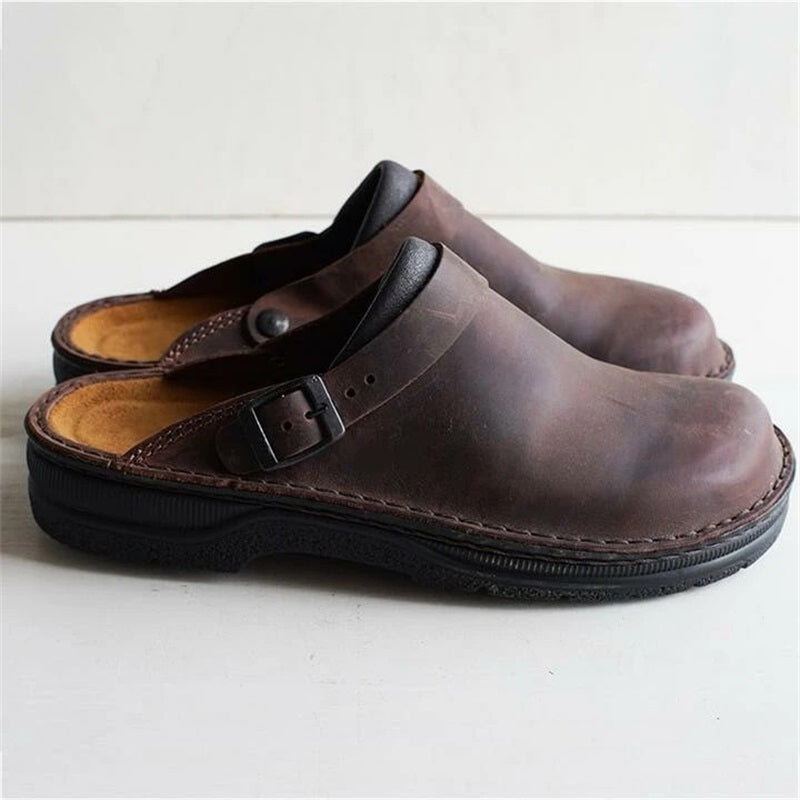 Premium zachte leren pantoffels
