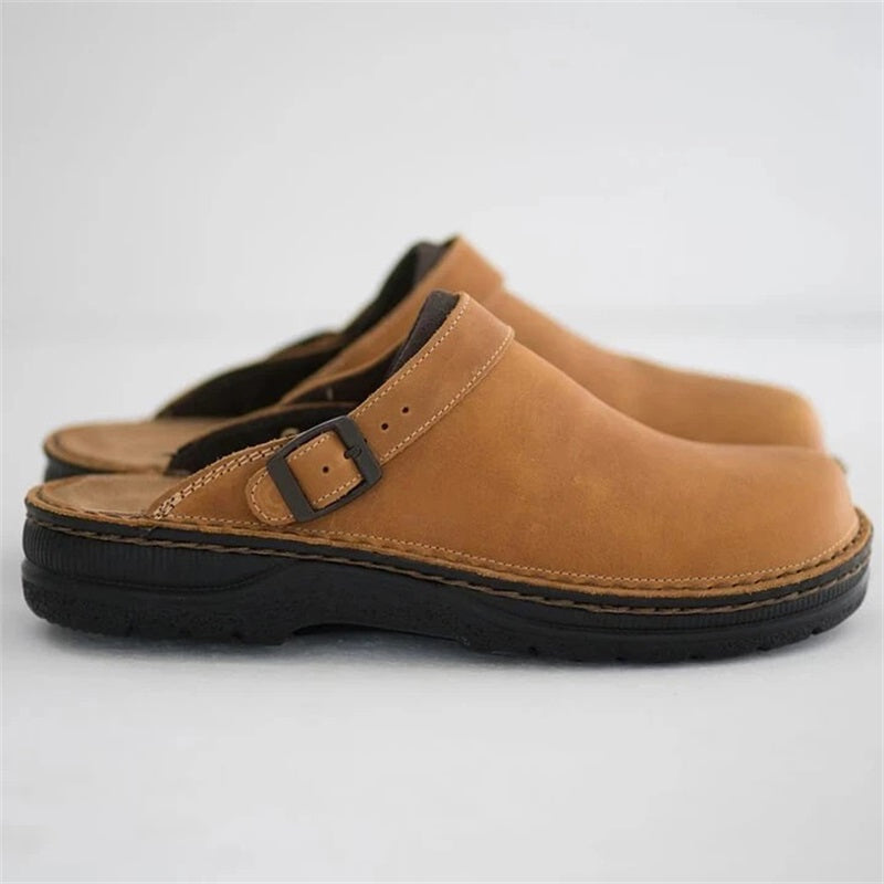 Premium zachte leren pantoffels