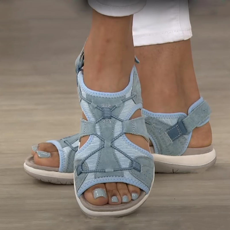 Vintage strandsandalen met platte zolen