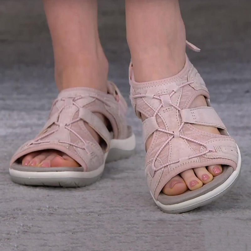 Vintage strandsandalen met platte zolen