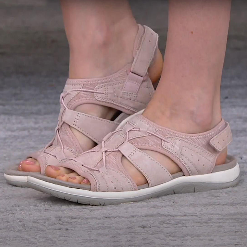 Vintage strandsandalen met platte zolen