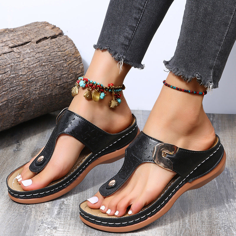 Teenslippers met sleehak