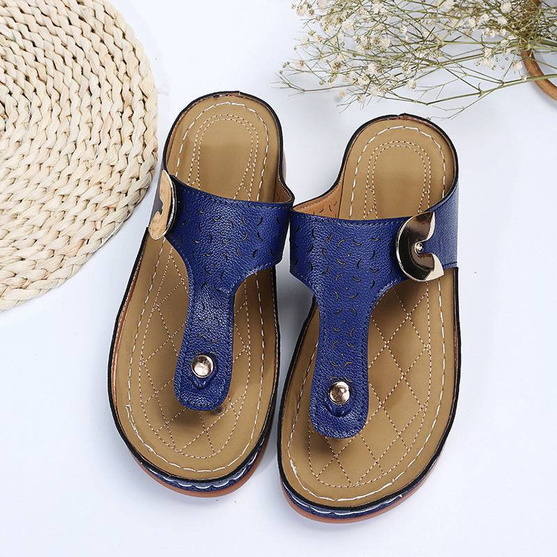 Teenslippers met sleehak