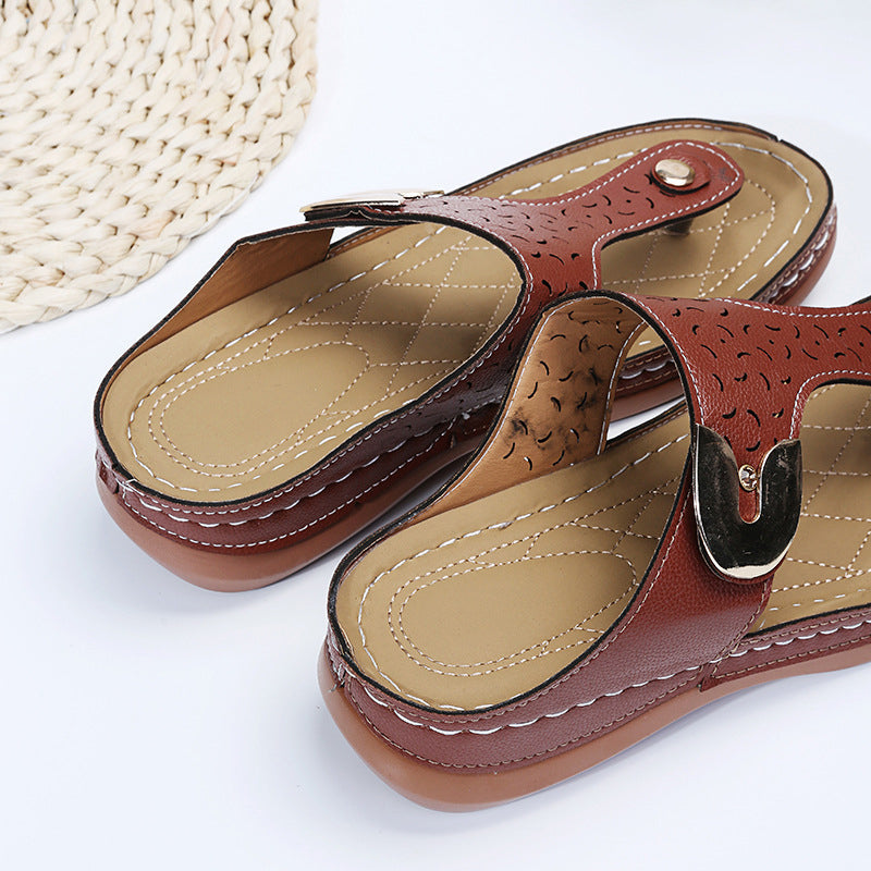 Teenslippers met sleehak