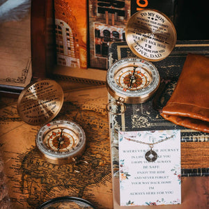 Pa aan zoon - geniet van de belettering Ride Compass