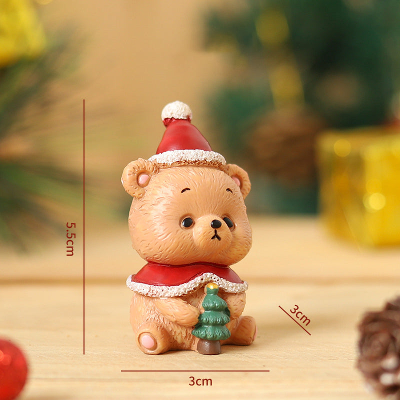 Handgemaakte dieren kerstman ornamenten