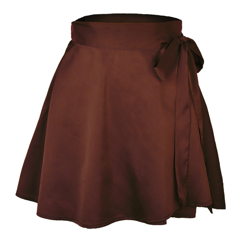 Chiffon satijnen wikkelrok