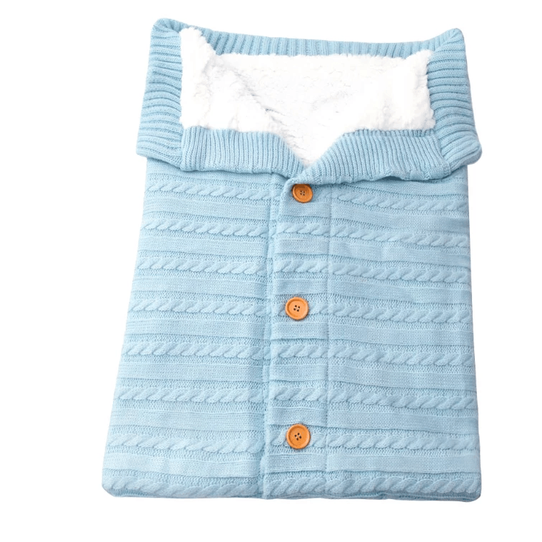 Gebreide slaapzak met knopen voor baby