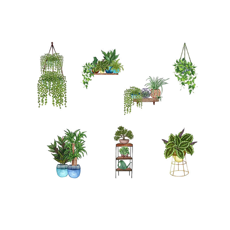 Groene plant 3D zelfklevende muursticker