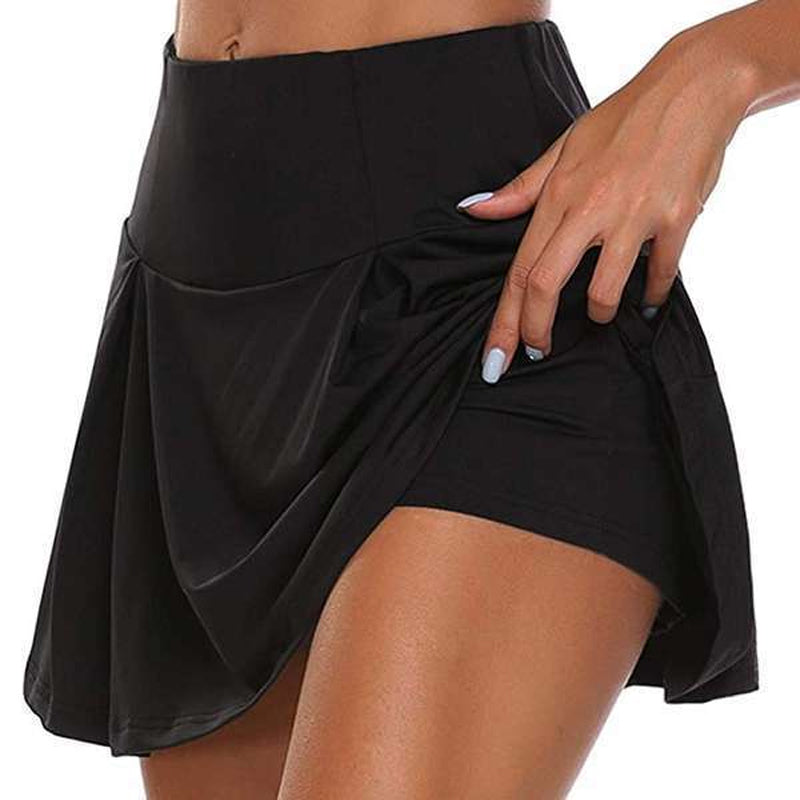 Dubbellaagse atletische fitness yoga korte rok