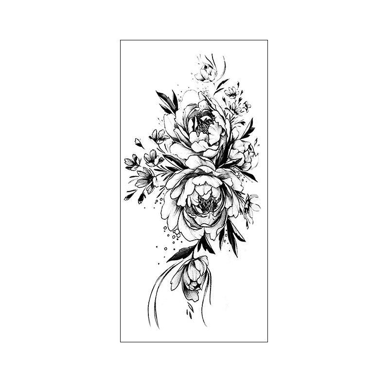 Schets bloem tattoo stickers