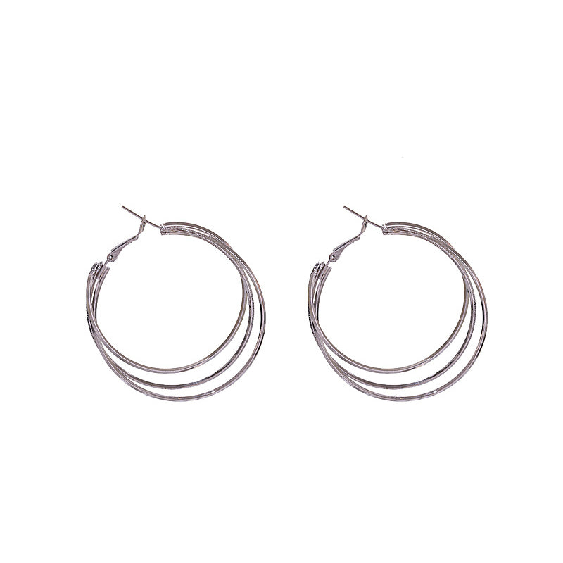 Oorringen met drievoudige ring