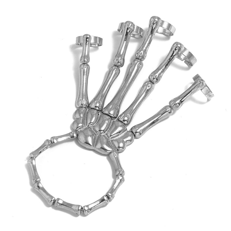 Metalen schedelarmband