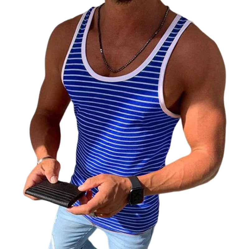 Gestreepte casual tanktop voor heren