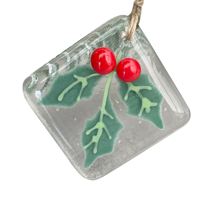 Gesmolten glazen kerstboomversiering
