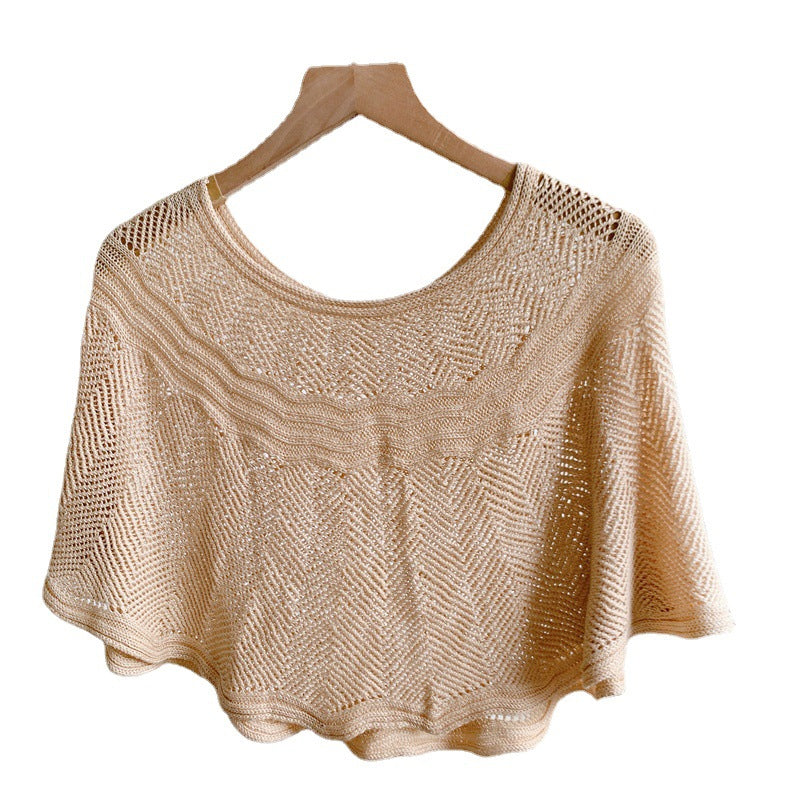 Gebreide zon werende ijszijden sjaal