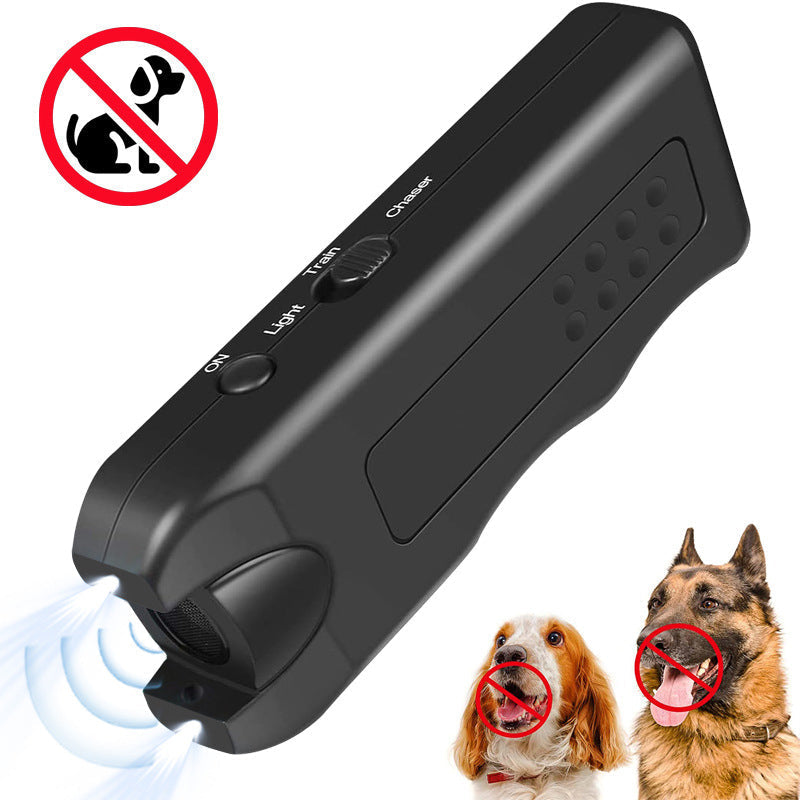Handbediende blafcontrole Lichtgevende ultrasone dierenverjager