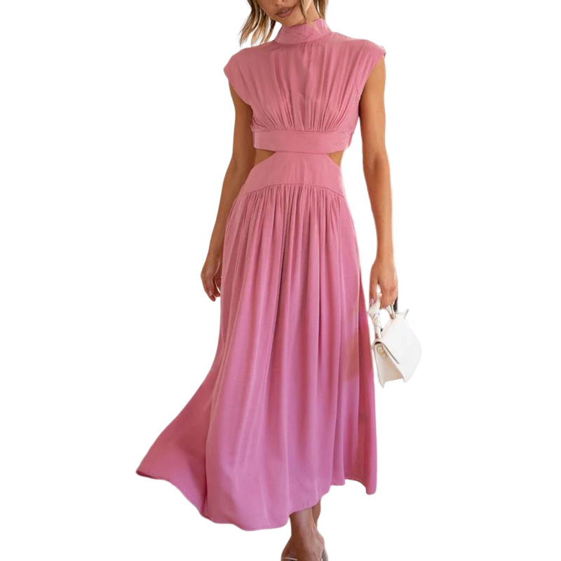 Cutout at the waist vacation midi dress