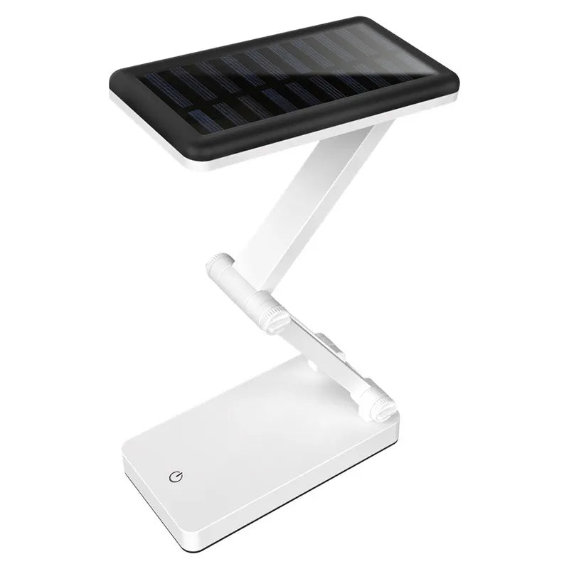 Op zonne-energie USB-oplaadbare tafellamp voor twee doeleinden