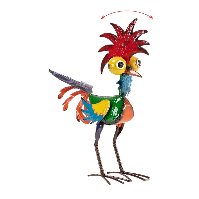 Grappig tuinhaanstandbeeld🐓
