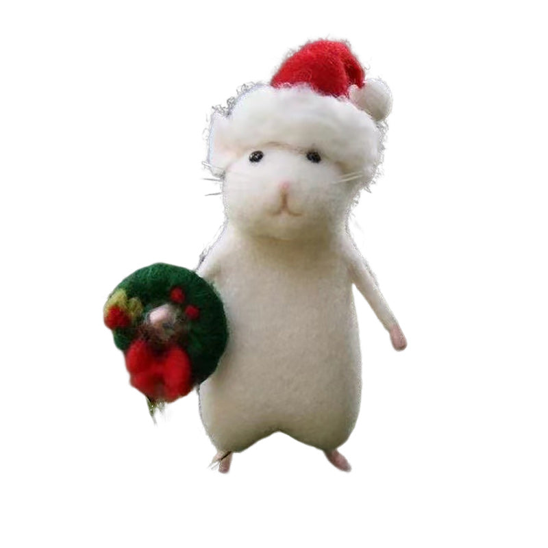 Vilten muis- en pompoenornament