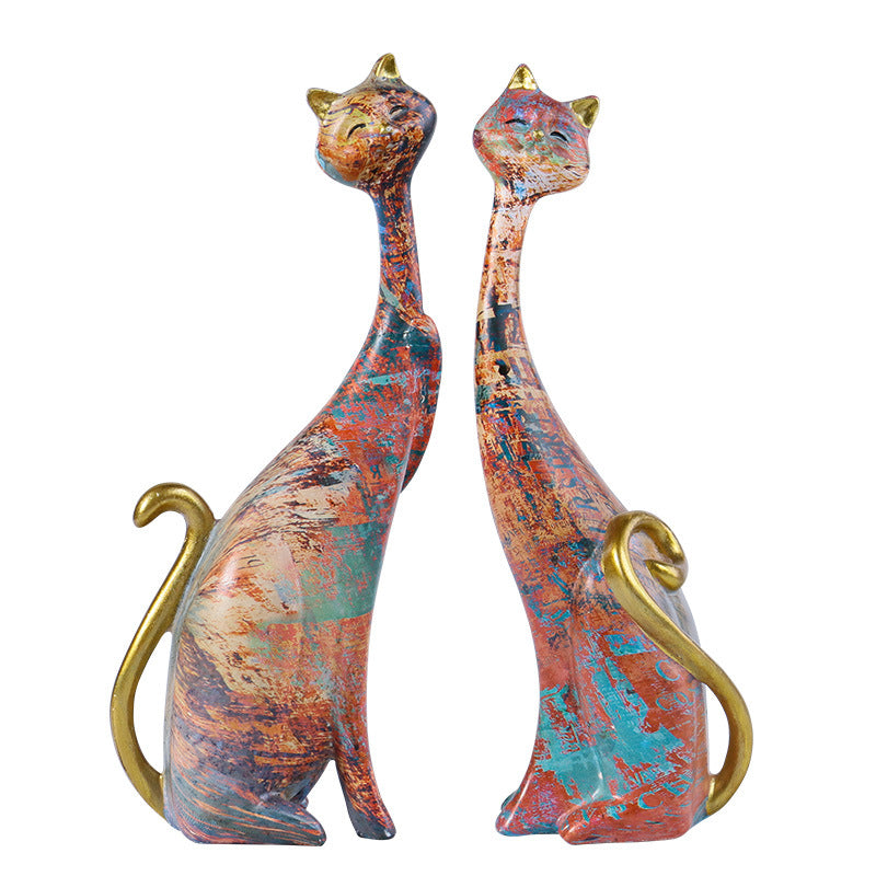 Kat Lover Standbeeld Ornament Artistiek Creatief Cadeau