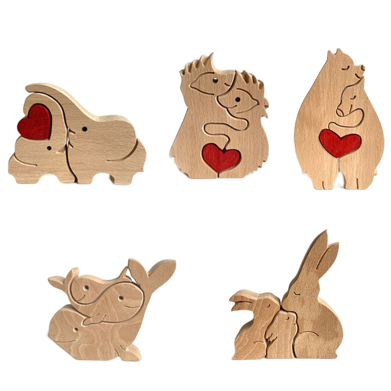 Moederdag dier houten ornament